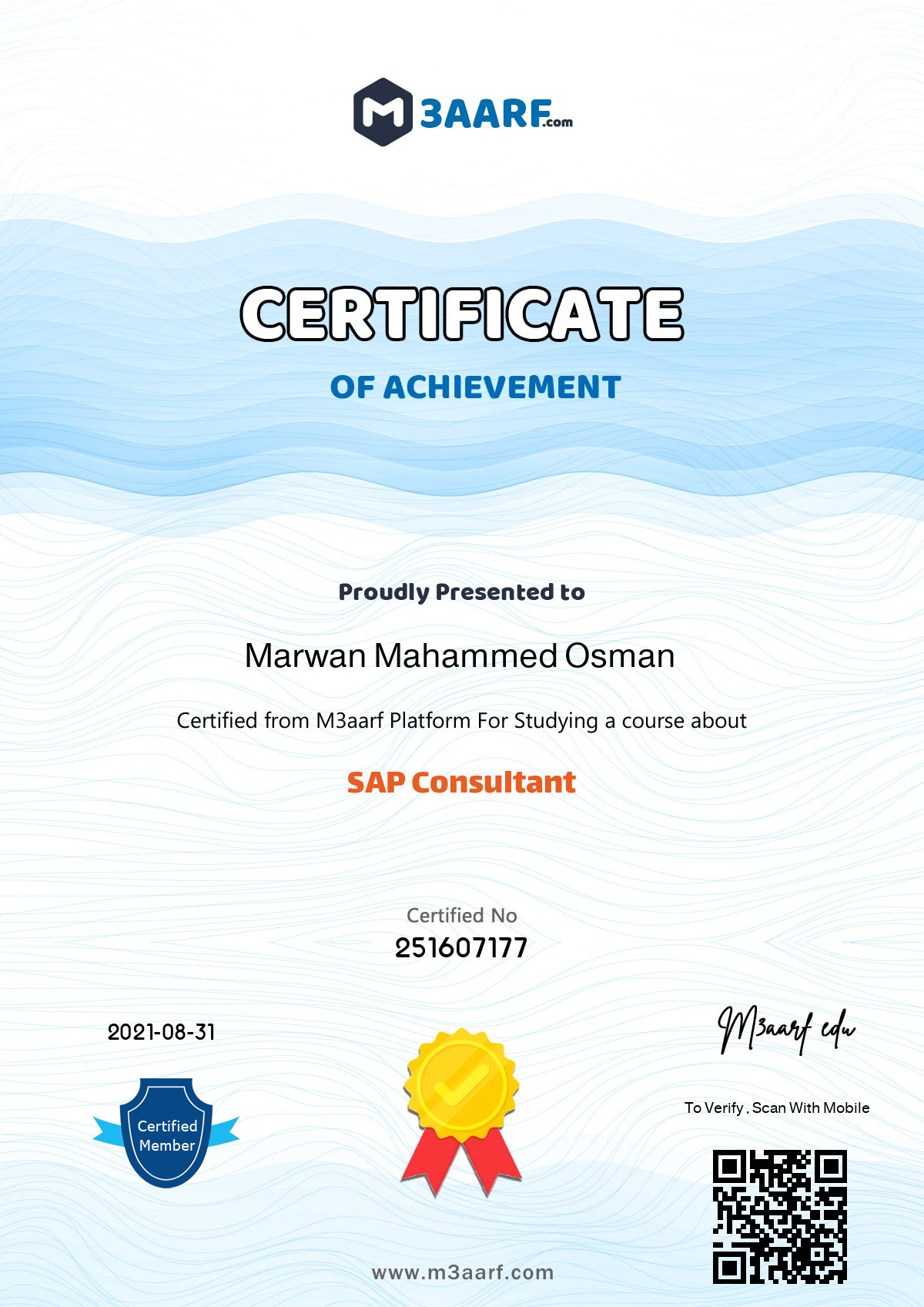 certificate