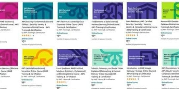 اكثر من 100 كورس ل شهادة AWS عبر الانترنت مجانا من امازون اكثر من 100 كورس ل شهادة AWS عبر الانترنت مجانا من امازون