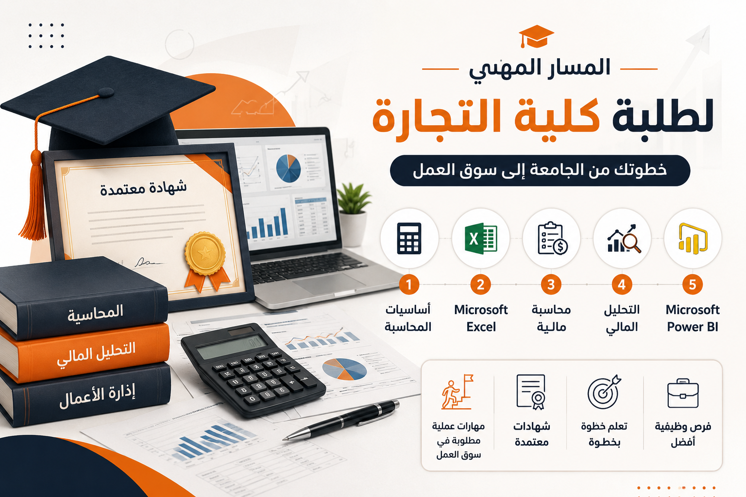 مسار تعليمي لطلاب كلية تجارة