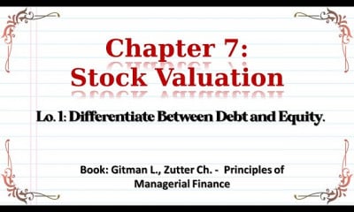 تقييم الاسهم من كتاب Principles of Managerial Finance Gitman