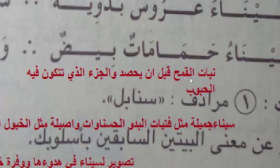 عربي للصف الثاني الاعدادي الترم الاول