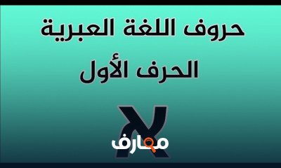 حروف اللغة العبرية אותיות השפה העברית