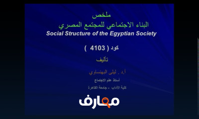 البناء الاجتماعي للمجتمع المصري