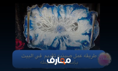 تصميم صينية من الورد بالريزن للمبتدئين