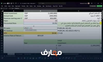 التحليل المالي بالاكسل