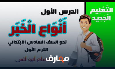 أساسيات النحو لسادسة ابتدائي الترم الأول