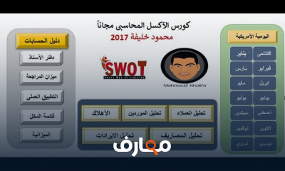 تصميم نظام محاسبى كامل على الاكسل