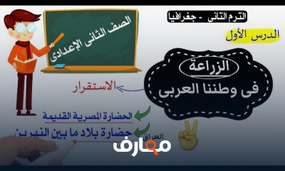 دراسات الصف الثانى الاعداى ترم تانى