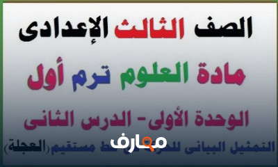 علوم تالتة إعدادى ترم أول