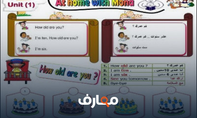 الصف الثالث الابتدائي لغة انجليزية ترم اول