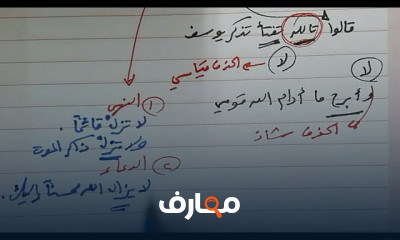 النحو للصف الأول الثانوي الأزهري العلمي ترم 2