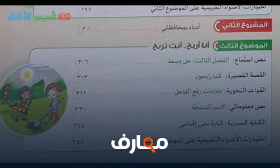 لغة عربية رابعة ابتدائي ترم أول المنهج الجديد