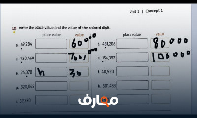 حل ماث رابعه ابتدائى ترم اول منهج جديد