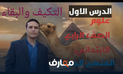 علوم الصف الرابع الابتدائي الترم الاول