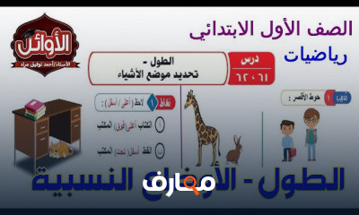 رياضيات الصف الأول الترم الثاني