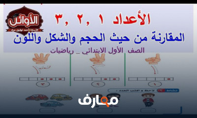 الصف الأول رياضيات ترم أول