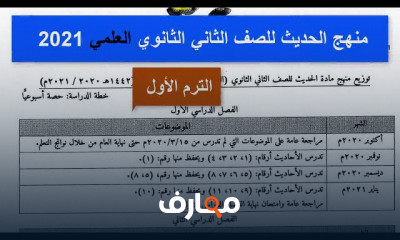 مناهج ثانوي أزهر ترم أول