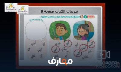 لغة عربية الصف الأول الإبتداٸی ترم 1