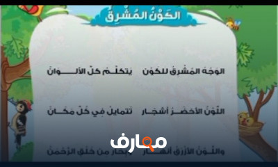 لغة عربية الصف الأول الإبتدائي ترم 2