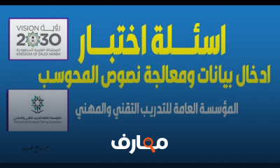 الاختبار المحوسب لدورة ادخال بيانات ومعالجة نصوص
