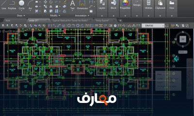 تصميم لوحة الأساسات بAutoCAD