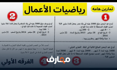 رياضيات الأعمال للفرقة الأولى