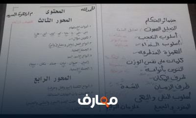 تأسيس نحو ثالثة إبتدائي