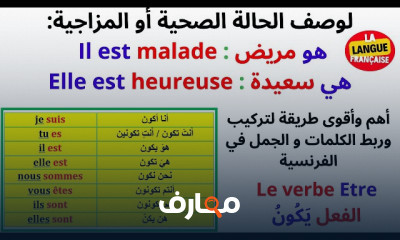 تركيب الجملة الفرنسية بالأفعال