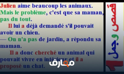 اللغة الفرنسية من خلال القصص