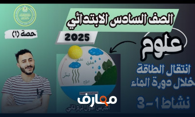 علوم الصف السادس الترم 2