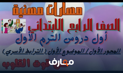 منهج مهارات مهنية للصف الرابع
