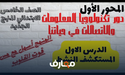 الشبكات Networks الصف الخامس