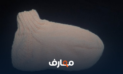 حياكة شراب تريكو بالكعب المسطح