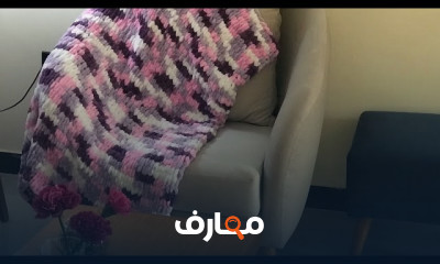 تصميم بطانية ومفرش كروشيه