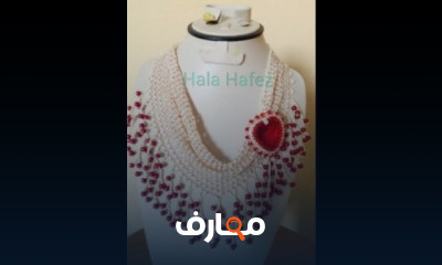 طريقة تصميم عقد شال الخرز