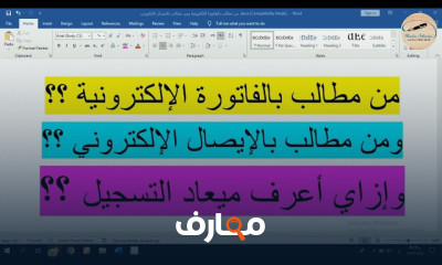 نظام الفاتورة الإلكترونية