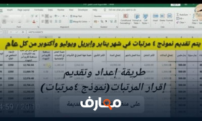 طريقة إعداد إقرار المرتبات