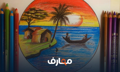 طريقة الرسم بالألوان الخشبية