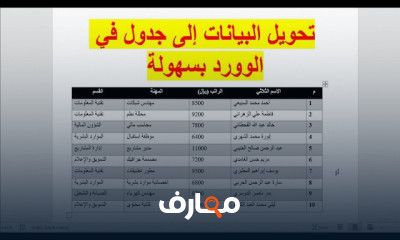 مهارات استخدام Excel وWord بالعمل