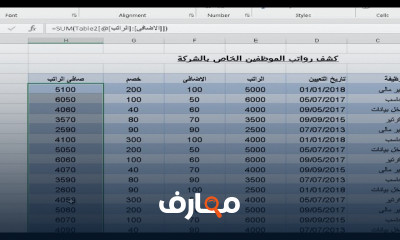 الإكسل للمحاسبين من الصفر