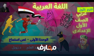 لغة عربية اولى إعدادى ترم1 2027