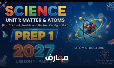 منهج علوم Prep1 ترم اول 2027